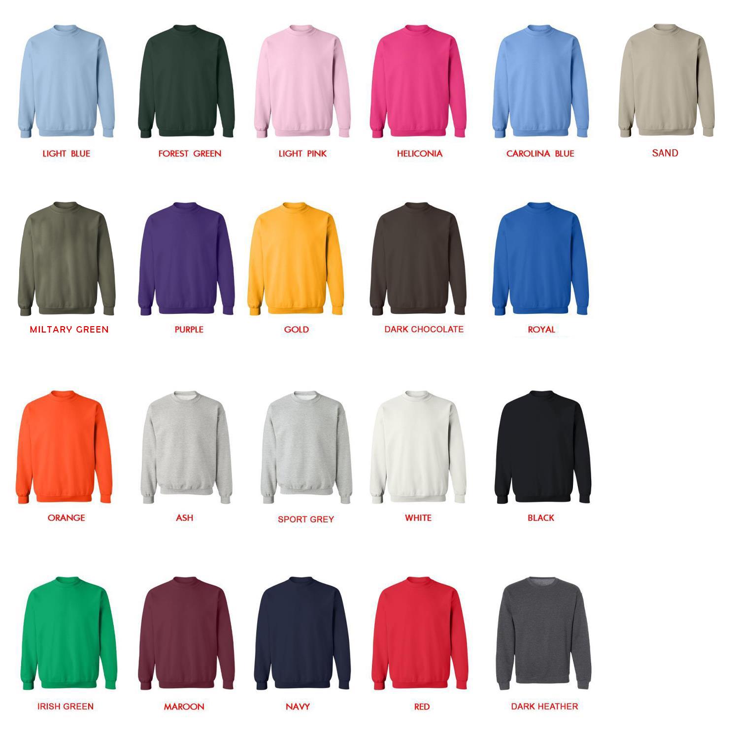 sweatshirt color chart - Ed Sheeran UK Shop