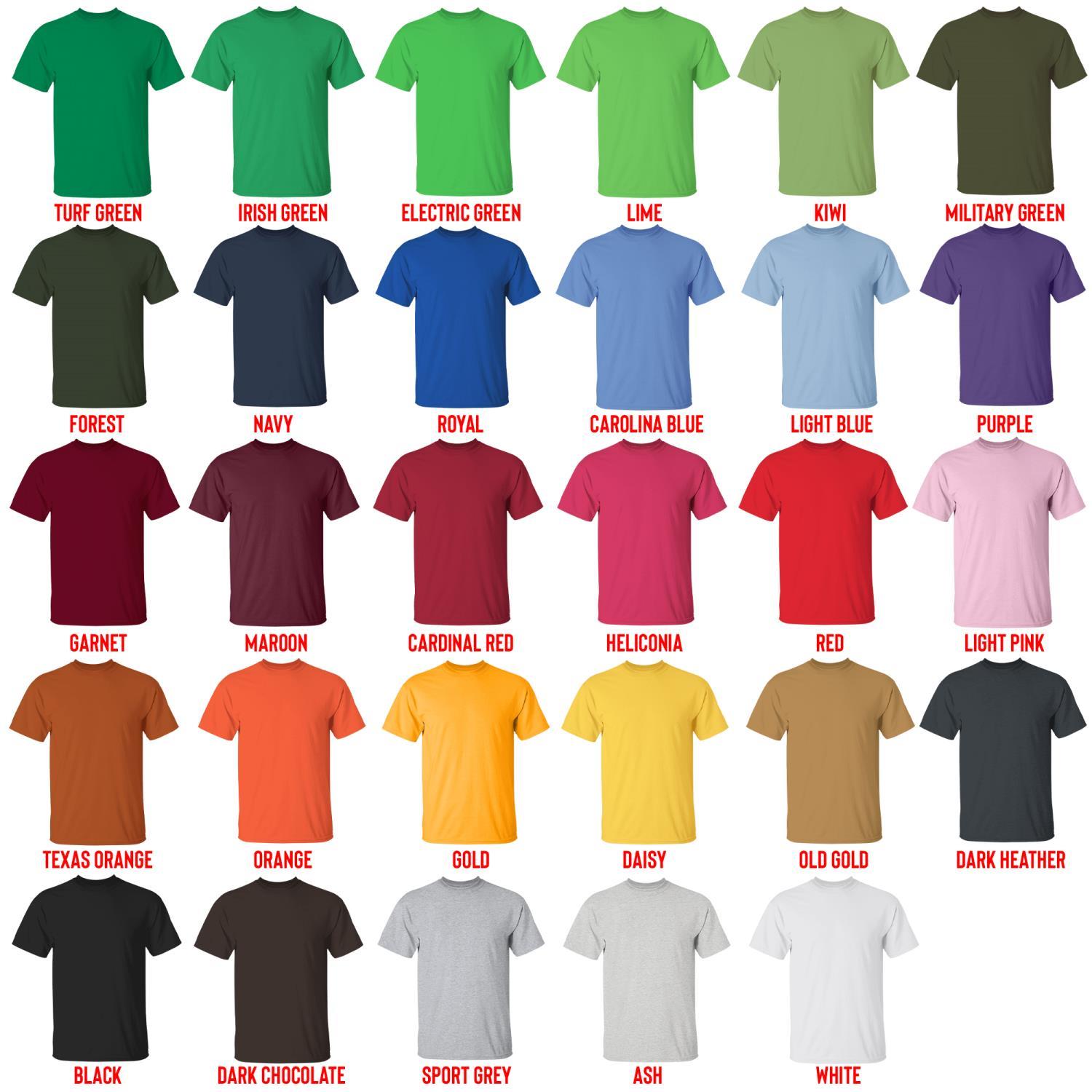 t shirt color chart - Ed Sheeran UK Shop