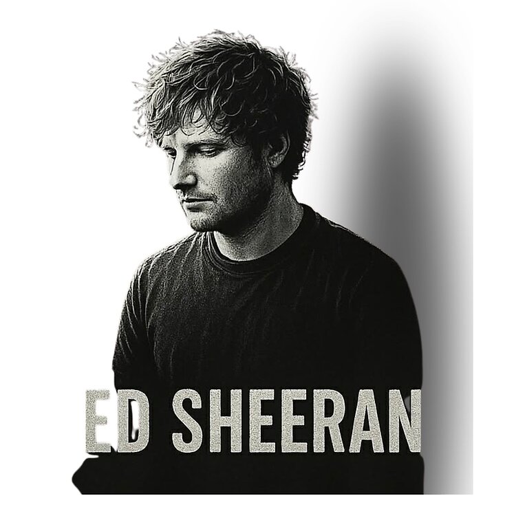 Ed Sheeran Portrait Black And White Tote Bag - Image 2