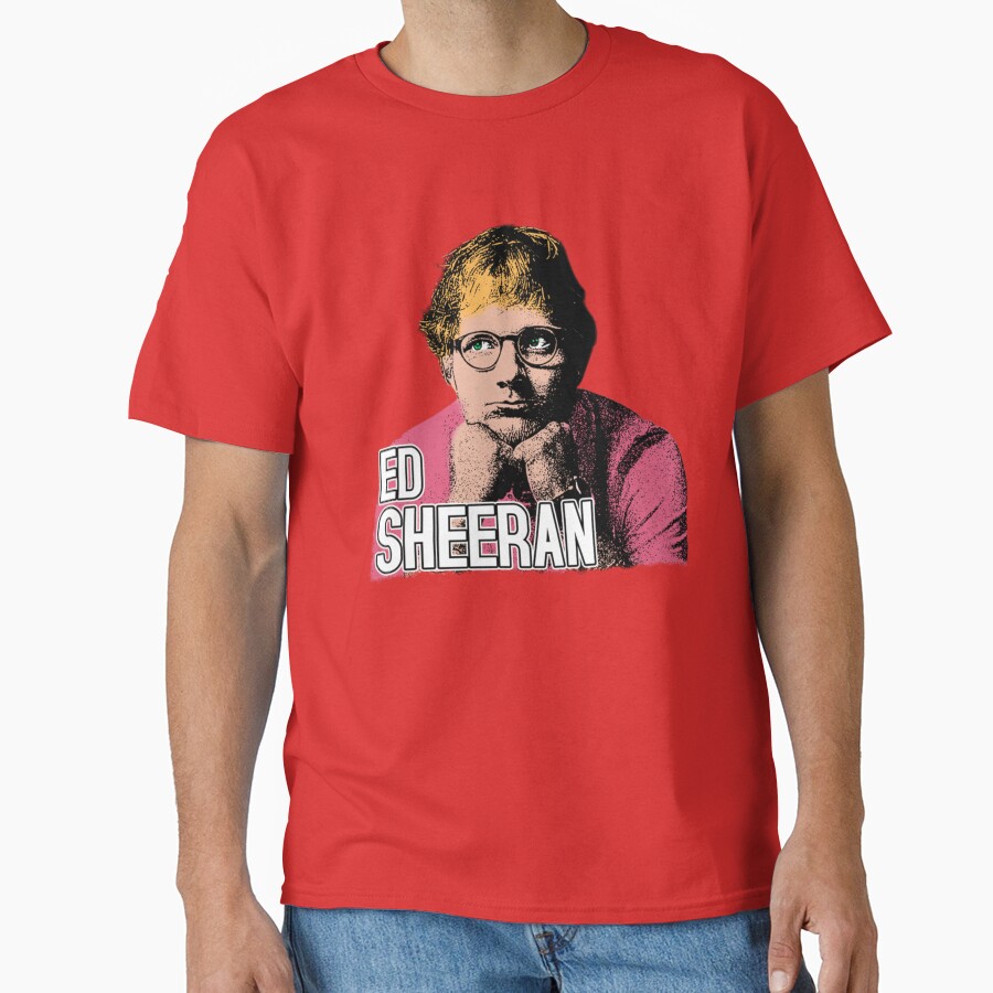 Cartoon Style Pop Musician Ed Sheeran T-shirt - Image 5