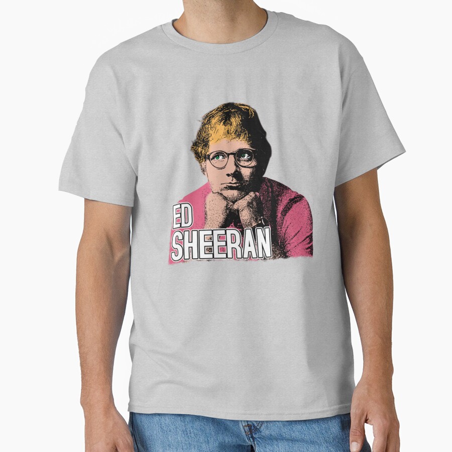 Cartoon Style Pop Musician Ed Sheeran T-shirt - Image 3