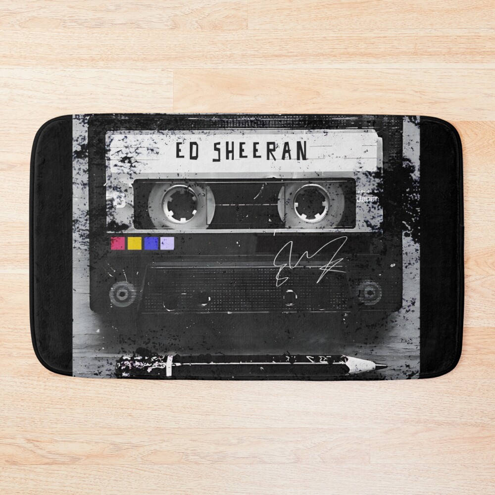 Vintage Cassette Ed Sheeran Bath Mat