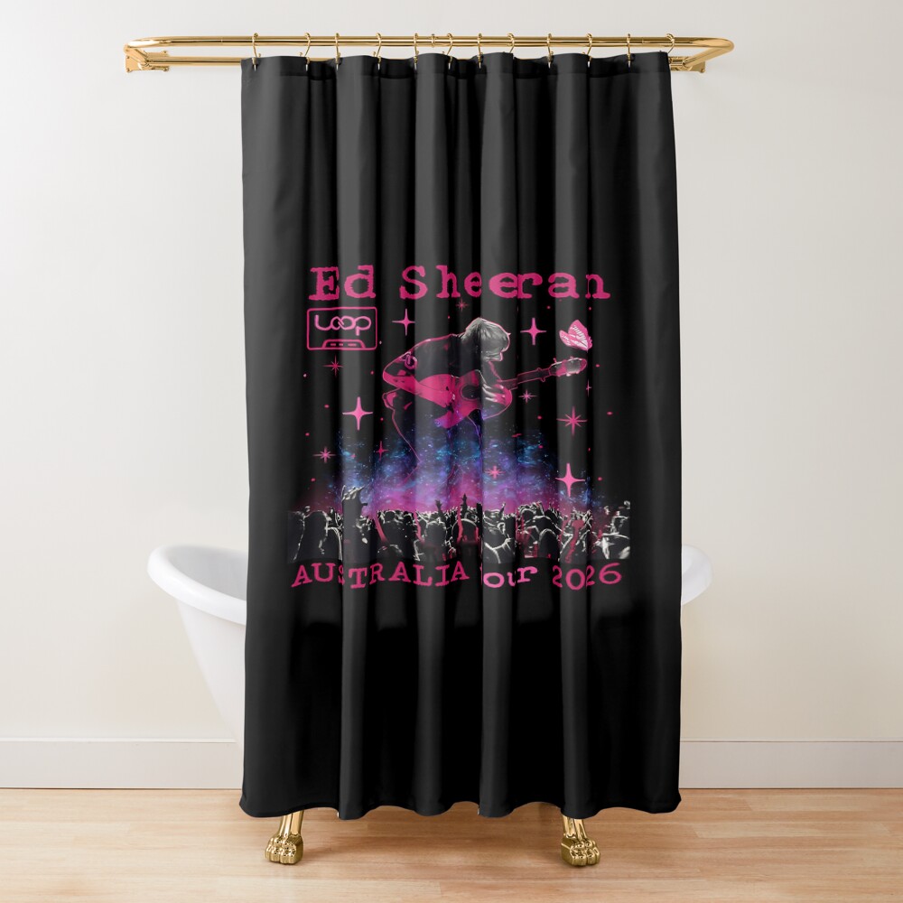 Ed Sheeran Loop Tour Australia 2026 Concert Shower Curtain