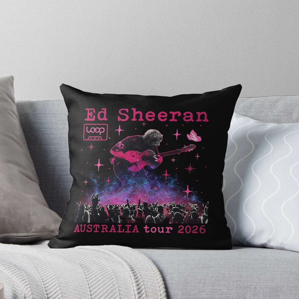 Ed Sheeran Loop Tour 2026 Concert Throw Pillow