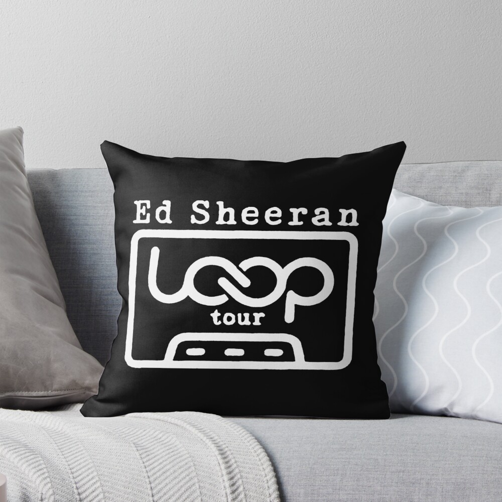 Ed Sheeran Loop Tour Concert Logo Throw Pillow